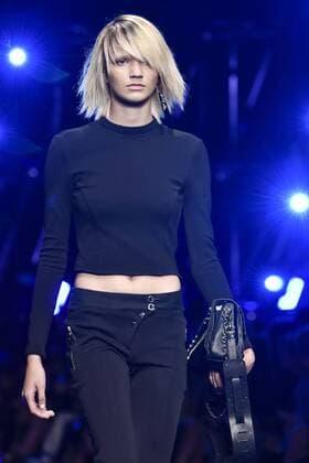 Milan Fashion Week, Women Spring Summer 2017. VERSACE catwalk Pictured: model  Copyright: xRiccardoxGiordanoxSickix