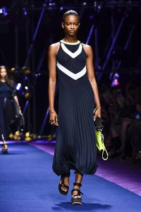 Milan Fashion Week, Women Spring Summer 2017. VERSACE catwalk Pictured: model  Copyright: xRiccardoxGiordanoxSickix