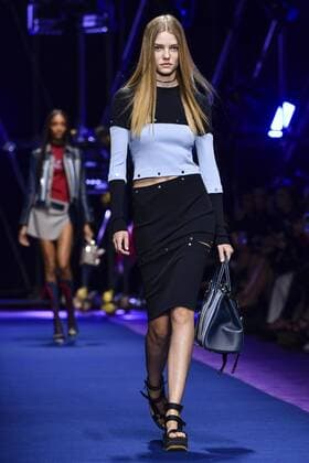 Milan Fashion Week, Women Spring Summer 2017. VERSACE catwalk Pictured: model  Copyright: xRiccardoxGiordanoxSickix