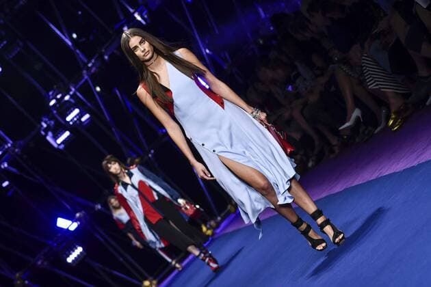 Milan Fashion Week, Women Spring Summer 2017. VERSACE catwalk Pictured: model  Copyright: xRiccardoxGiordanoxSickix