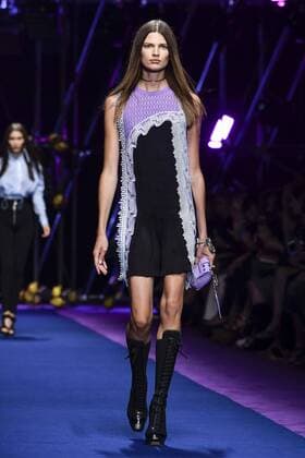 Milan Fashion Week, Women Spring Summer 2017. VERSACE catwalk Pictured: model  Copyright: xRiccardoxGiordanoxSickix