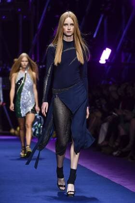 Milan Fashion Week, Women Spring Summer 2017. VERSACE catwalk Pictured: model  Copyright: xRiccardoxGiordanoxSickix