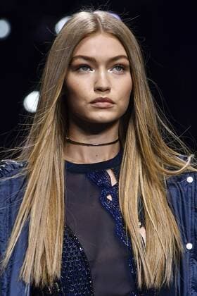 Milan Fashion Week, Women Spring Summer 2017. VERSACE catwalk Pictured: Gigi Hadid  Copyright: xRiccardoxGiordanoxSickix