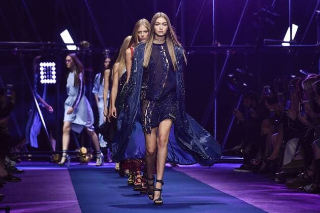 Milan Fashion Week, Women Spring Summer 2017. VERSACE catwalk Pictured: Gigi Hadid  Copyright: xRiccardoxGiordanoxSickix
