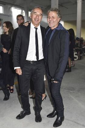 Milan Fashion Week, Women Spring Summer 2017. DIESEL BLACK GOLD front row Pictured: Carlo Capasa Renzo Rosso  Copyright: xRiccardoxGiordanoxSickix