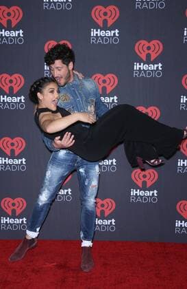 September 23, 2016 - Las Vegas, NV, United States - 23 September 2016 - Las Vegas, NV - Val Chmerkovskiy, Laurie Hernandez. 2016 iHeart Radio Music Festival Photo Room at T-Mobile Arena. Photo Credit: MJT AdMedia Las Vegas United States - ZUMAa123