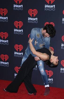 September 23, 2016 - Las Vegas, NV, United States - 23 September 2016 - Las Vegas, NV - Val Chmerkovskiy, Laurie Hernandez. 2016 iHeart Radio Music Festival Photo Room at T-Mobile Arena. Photo Credit: MJT AdMedia Las Vegas United States - ZUMAa123