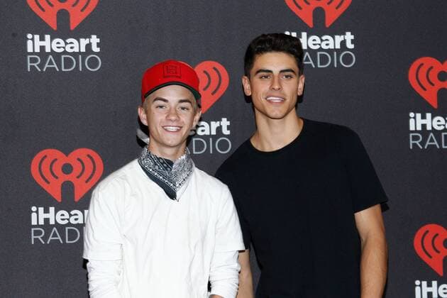 Pop duo Jack & Jack arrive for the iHeartRadio Music Festival at the T-Mobile Arena in Las Vegas, Nevada on September 23, 2016.  LVP2016092308 JAMESxATOA