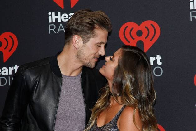Reality Tv stars Jordan Rodgers and JoJo Fletcher arrive for the iHeartRadio Music Festival at the T-Mobile Arena in Las Vegas, Nevada on September 23, 2016.  LVP2016092344 JAMESxATOA