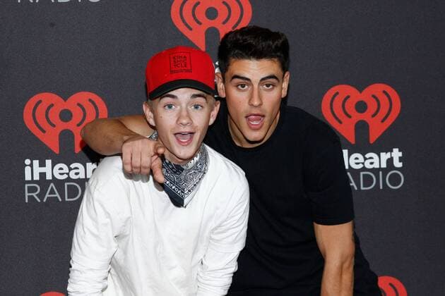 Pop duo Jack & Jack arrive for the iHeartRadio Music Festival at the T-Mobile Arena in Las Vegas, Nevada on September 23, 2016.  LVP2016092307 JAMESxATOA