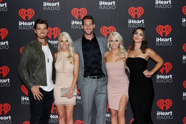 Reality Tv stars Luke Pell, Haley Ferguson, Chase McNary, Emily Ferguson and Ashley Iaconetti arrive for the iHeartRadio Music Festival at the T-Mobile Arena in Las Vegas, Nevada on September 23, 2016.  LVP20160923106 JAMESxATOA
