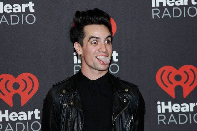 Singer Brendon Urie of Panic! at the Disco arrives for the iHeartRadio Music Festival at the T-Mobile Arena in Las Vegas, Nevada on September 23, 2016.  LVP2016092388 JAMESxATOA