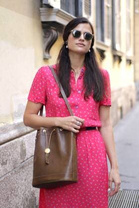 Alessandra Codinha posing outside the Blumarine Runway Show During The Milan Fashion Week Spring Summer 2017  Copyright: xPaoloxDilettox