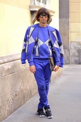 Manos Samartzis posing outside the Blumarine Runway Show During The Milan Fashion Week Spring Summer 2017  Copyright: xPaoloxDilettox