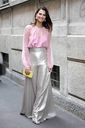 Anna Safroncik posing outside the Blumarine Runway Show During The Milan Fashion Week Spring Summer 2017  Copyright: xPaoloxDilettox