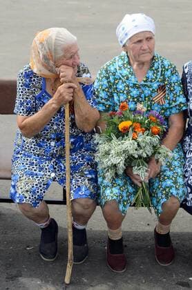 September 23, 2016 - Village Of Chernavka, Tambov region, Russia - Older women. Russian pensioners. Photo taken in the village of Chernavka, Inzhavinskiy district, Tambov region Village Of Chernavka Russia - ZUMAs171