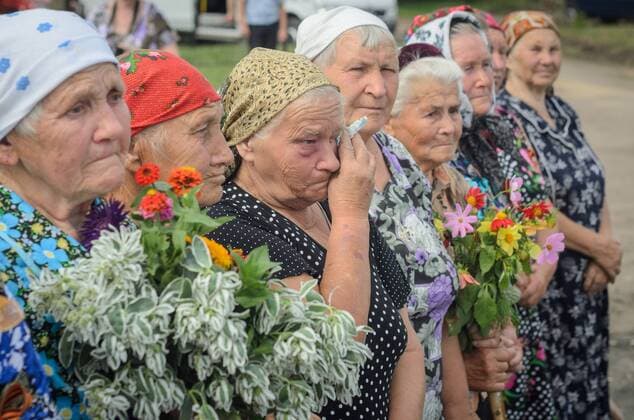 September 23, 2016 - Village Of Chernavka, Tambov region, Russia - Older women. Russian pensioners. Photo taken in the village of Chernavka, Inzhavinskiy district, Tambov region Village Of Chernavka Russia - ZUMAs171