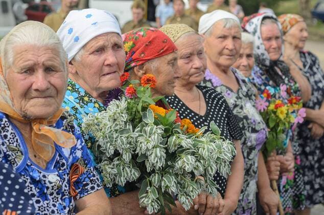 September 23, 2016 - Village Of Chernavka, Tambov region, Russia - Older women. Russian pensioners. Photo taken in the village of Chernavka, Inzhavinskiy district, Tambov region Village Of Chernavka Russia - ZUMAs171