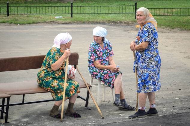 September 23, 2016 - Village Of Chernavka, Tambov region, Russia - Older women. Russian pensioners. Photo taken in the village of Chernavka, Inzhavinskiy district, Tambov region Village Of Chernavka Russia - ZUMAs171