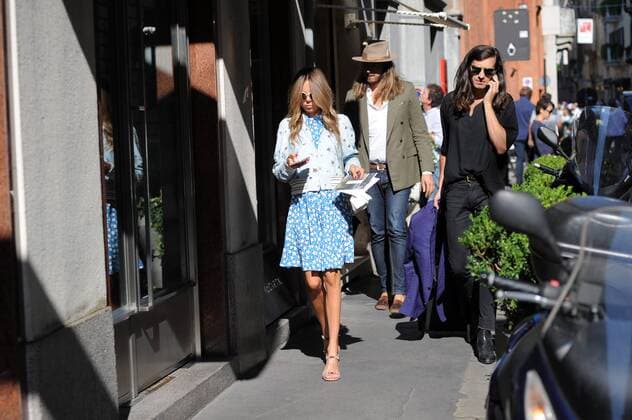 Milan, Erica Pelosini goes to a fashion show in the center Erica Pelosini, Italian stylist but also fashion contributor to Vogue Japan, she comes to the center to go to a fashion show.  Copyright: xMimmoxCarrierox