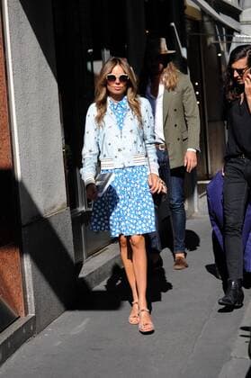 Milan, Erica Pelosini goes to a fashion show in the center Erica Pelosini, Italian stylist but also fashion contributor to Vogue Japan, she comes to the center to go to a fashion show.  Copyright: xMimmoxCarrierox