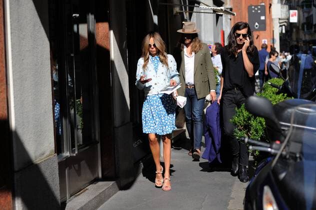 Milan, Erica Pelosini goes to a fashion show in the center Erica Pelosini, Italian stylist but also fashion contributor to Vogue Japan, she comes to the center to go to a fashion show.  Copyright: xMimmoxCarrierox