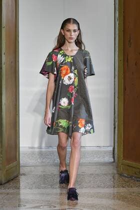 Milan Fashion Week, Women Spring Summer 2017. Milano, Moda Donna, Primavera Estate 2017. BLUGIRL catwalk Pictured: model  Copyright: xRiccardoxGiordanoxSickix
