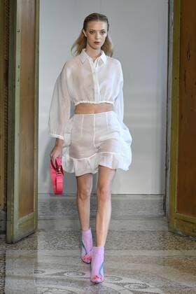 Milan Fashion Week, Women Spring Summer 2017. Milano, Moda Donna, Primavera Estate 2017. BLUGIRL catwalk Pictured: model  Copyright: xRiccardoxGiordanoxSickix