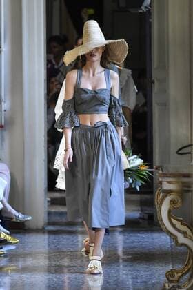 Milan Fashion Week, Women Spring Summer 2017. Milano, Moda Donna, Primavera Estate 2017. BLUGIRL catwalk Pictured: model  Copyright: xRiccardoxGiordanoxSickix