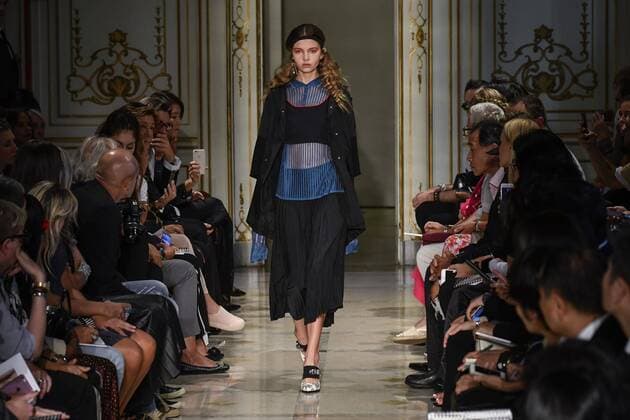 Milan Fashion Week, Women Spring Summer 2017. Milano, Moda Donna, Primavera Estate 2017. CIVIDINI catwalk Pictured: model  Copyright: xRiccardoxGiordanoxSickix