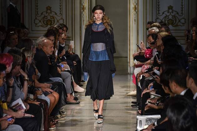 Milan Fashion Week, Women Spring Summer 2017. Milano, Moda Donna, Primavera Estate 2017. CIVIDINI catwalk Pictured: model  Copyright: xRiccardoxGiordanoxSickix