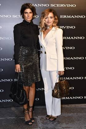 Milan Fashion Week, Women Spring Summer 2017. Milano, Moda Donna, Primavera Estate 2017. ERMANNO SCERVINO front row Pictured: Valeria Solarino Carolina Crescentini  Copyright: xRiccardoxGiordanoxSickix