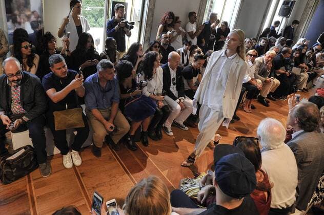 Italy: Milan Fashion Week Cividini show A model walks the runway at the Cividini Show. Alternative Views for Cividini during Milan Fashion week Spring Summer 2017.  GaetanoxPiazzolla
