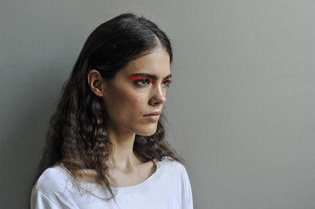 Italy: Milan Fashion Week Cividini Backstage A model is seen backstage ahead of the Cividini show Milan Fashion week Spring Summer 2017.  GaetanoxPiazzolla