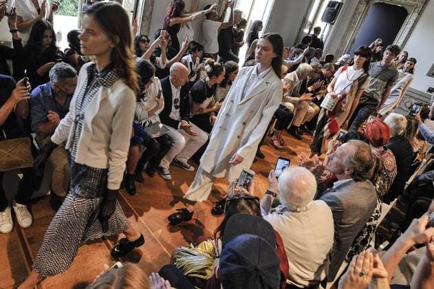 Italy: Milan Fashion Week Cividini show Models walk the runway at the Cividini Show. Alternative Views for Cividini during Milan Fashion week Spring Summer 2017.  GaetanoxPiazzolla