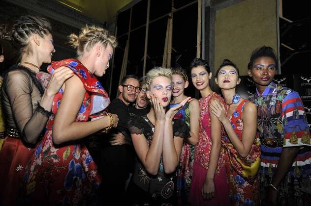 Italy: Milan Fashion Week Lietmotiv Backstage Models and Designers are seen backstage ahead of the Leitmotiv Show  GaetanoxPiazzolla