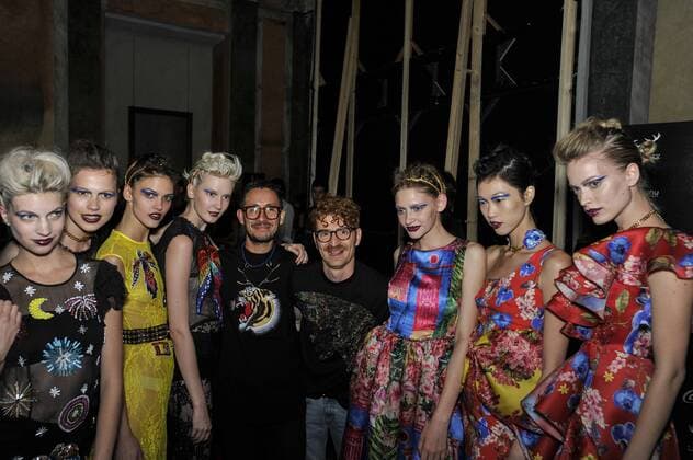 Italy: Milan Fashion Week Lietmotiv Backstage Models with Designer Fabio Sasso and Juan Caro at the backstage ahead of the Leitmotiv Show. Models for Lietmotiv during Milan Fashion week Spring Summer 2017.  GaetanoxPiazzolla