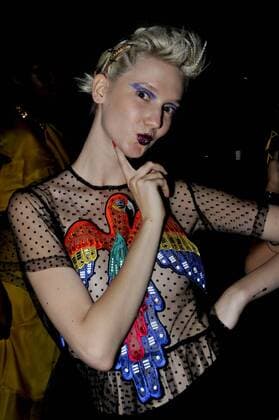 Italy: Milan Fashion Week Lietmotiv Backstage A model is seen backstage ahead of the Leitmotiv Show. Models for Lietmotiv during Milan Fashion week Spring Summer 2017.  GaetanoxPiazzolla