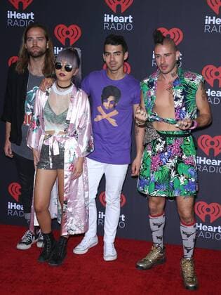 September 24, 2016 - Las Vegas, NV, United States - 24 September 2016 - Las Vegas, NV - DNCE. 2016 iHeart Radio Music Festival Photo Room at T-Mobile Arena, Day 2. Photo Credit: MJT AdMedia Las Vegas United States - ZUMAa123