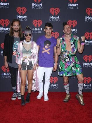 September 24, 2016 - Las Vegas, NV, United States - 24 September 2016 - Las Vegas, NV - DNCE. 2016 iHeart Radio Music Festival Photo Room at T-Mobile Arena, Day 2. Photo Credit: MJT AdMedia Las Vegas United States - ZUMAa123
