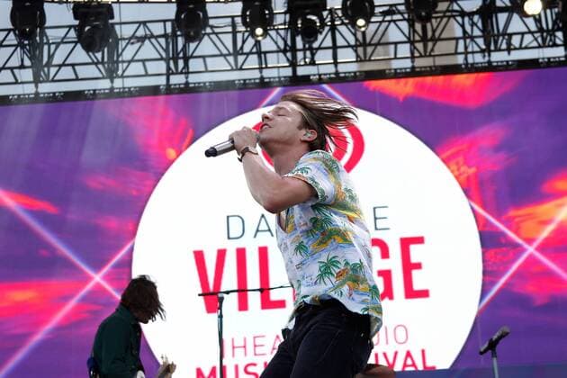 Matt Shultz of Cage the Elephant performs onstage at the iHeartRadio Daytime Village Concerts in Las Vegas, Nevada on September 24, 2016.  LVP2016092434 JAMESxATOA