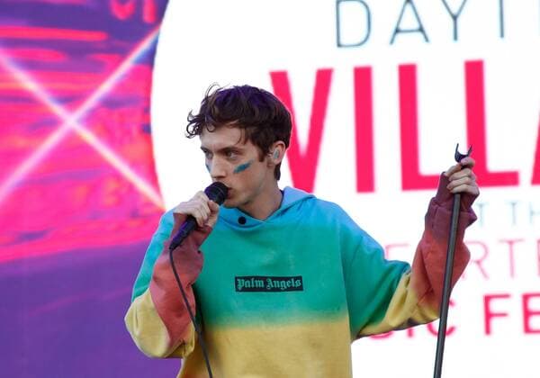 Troye Sivan performs onstage at the iHeartRadio Daytime Village Concerts in Las Vegas, Nevada on September 24, 2016.  LVP2016092407 JAMESxATOA