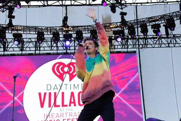Troye Sivan performs onstage at the iHeartRadio Daytime Village Concerts in Las Vegas, Nevada on September 24, 2016.  LVP2016092412 JAMESxATOA