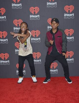 Las Vegas, Nevada, United States of America - Dancers ( L-R ) IamLilDeeDee and Kida The Great attend the iHeartRadio Music Festival on September 24, 2016 at the T-Mobile Arena in Las Vegas, Nevada. Las Vegas United States of America - ZUMAt114