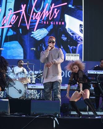 Las Vegas, Nevada, United States of America - Rapper Jeremih performs during the iHeartRadio Music Festival Daytime Village on September 24, 2016 at the Las Vegas Village in Las Vegas, Nevada. Las Vegas United States of America - ZUMAt114