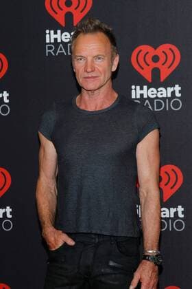 Sting arrives for the iHeartRadio Music Festival at the T-Mobile Arena in Las Vegas, Nevada on September 24, 2016.  LVP20160924157 JAMESxATOA
