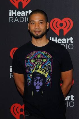 Jussie Smollett arrives for the iHeartRadio Music Festival at the T-Mobile Arena in Las Vegas, Nevada on September 24, 2016.  LVP20160924162 JAMESxATOA