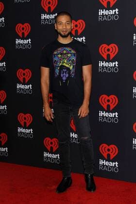 Jussie Smollett arrives for the iHeartRadio Music Festival at the T-Mobile Arena in Las Vegas, Nevada on September 24, 2016.  LVP20160924160 JAMESxATOA