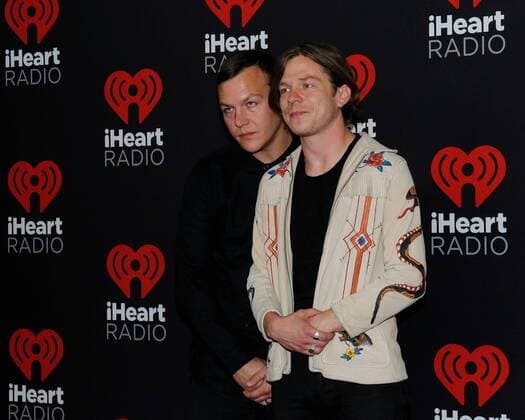 Brad Schultz and Matthew Schultz of Cage the Elephant arrive for the iHeartRadio Music Festival at the T-Mobile Arena in Las Vegas, Nevada on September 24, 2016.  LVP20160924104 JAMESxATOA