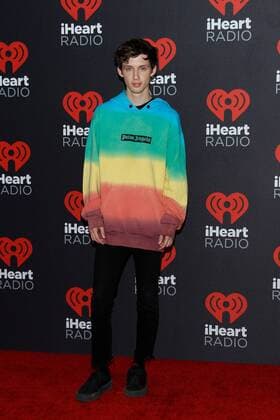 Troye Sivan arrives for the iHeartRadio Music Festival at the T-Mobile Arena in Las Vegas, Nevada on September 24, 2016.  LVP20160924109 JAMESxATOA